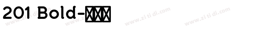 201 Bold字体转换